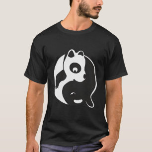 Panda Orca Yin Yang Zwart-wit T-shirt