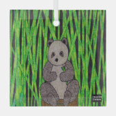Panda - Ornement en verre (Recto)