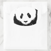 Panda Ovale Sticker (Tas)