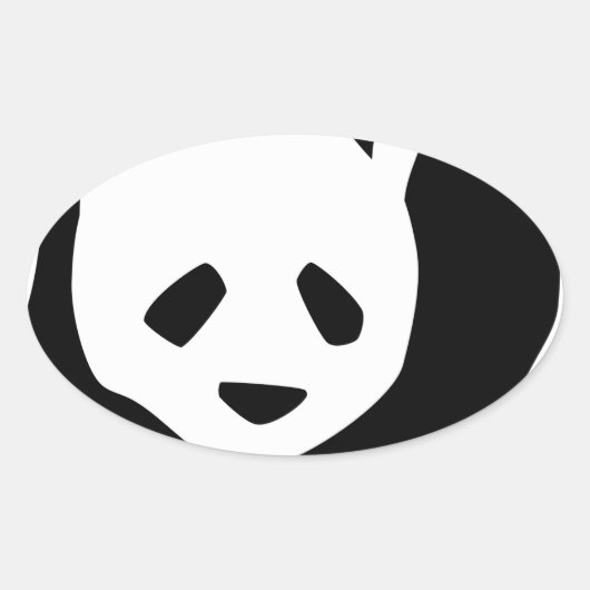 Panda Ovale Sticker (Voorkant)