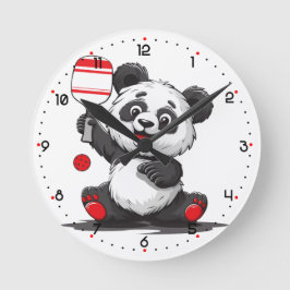 Panda Paddle Time Pickleball Ronde Klok