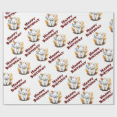 Panda-pakpapier Cadeaupapier (Vlak)