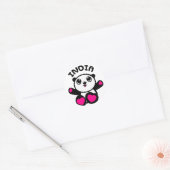 Panda Panda India Ronde Sticker (Envelop)