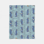 Panda Panda Pan Navy Fleece Deken (Voorkant)