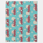 Panda Panda Pan red Fleece Deken (Voorkant)