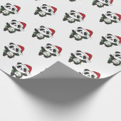 Panda-pap voor kerstwinterdieren cadeaupapier (Hoek)