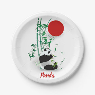 Panda papieren bordje