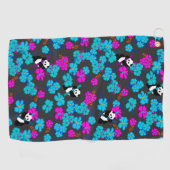 Panda Paradise Bloom Golfhanddoek (Horizontaal)