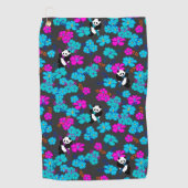 Panda Paradise Bloom Golfhanddoek (Voorkant)