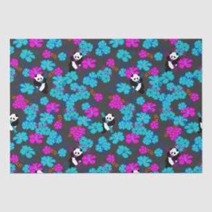 Panda Paradise Bloom Tissuepapier