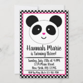 Panda Party Anniversaire Invitation (Devant)