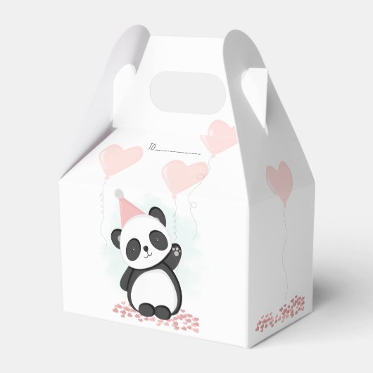 Panda Party Bedankdoosjes (Voorkant Zijde)