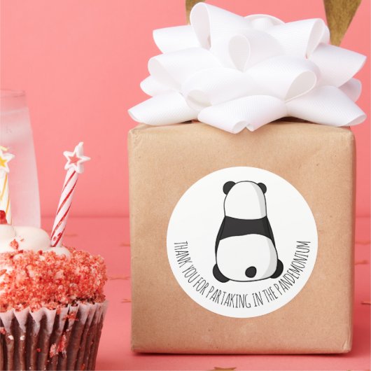 Panda Party Bedankt Sticker (Feest)