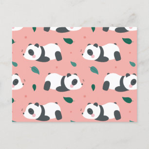 Panda-patroon Feestdagenkaart