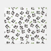 Panda-patroon Fleece Deken (Voorkant (Horizontaal))
