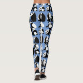 Panda patroon LBlue BG Leggings (Achterkant)