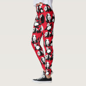 Panda patroon Rood BG Leggings (Links)