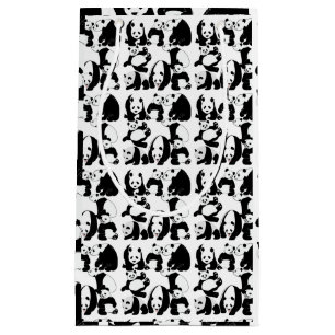 Panda patroon White BG Klein Cadeauzakje