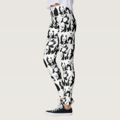 Panda patroon White BG Leggings (Links)