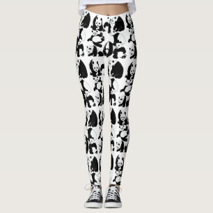 Panda patroon White BG Leggings
