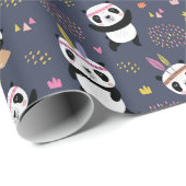 Panda Patroonpapier Cadeaupapier (Rol Hoek)