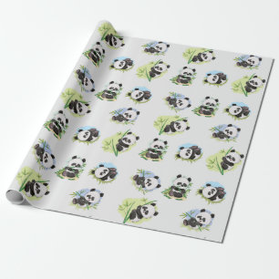 Panda Patroonpapier Cadeaupapier
