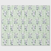 Panda Patroonpapier Cadeaupapier (Vlak)