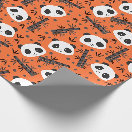 Panda Pattern Cadeaupapier (Hoek)
