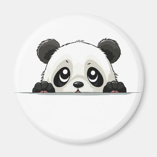 Panda Peeking Schattigee Schattige Funny Animal Ca Magneet (Voorkant)