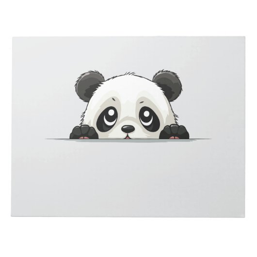 Panda Peeking Schattigee Schattige Funny Animal Ca Notitieblok (Voorkant)