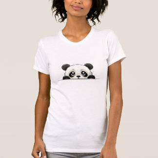 Panda Peeking Schattigee Schattige Funny Animal Ca T-shirt