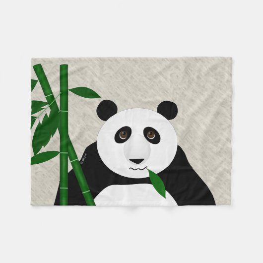 Panda petite couverture en polaire (Devant (Horizontal))