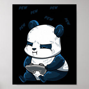 Panda Pew Schattigee kookplaat Poster