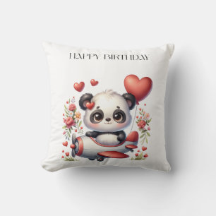 Panda Piloot Verjaardag Kussen