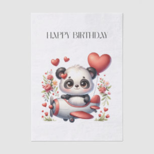 Panda Piloot Verjaardag Tissuepapier