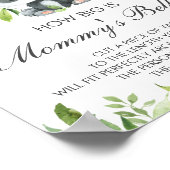 Panda Pink Floral Hoe groot is mama's buik spel Poster (Hoek)