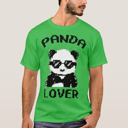 Panda Pixel Art T-shirt (Voorkant)
