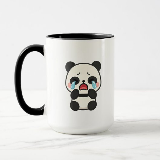 Panda Pleurant - Cute Sad Panda Coffee Mugs Tea Cu (Gauche)