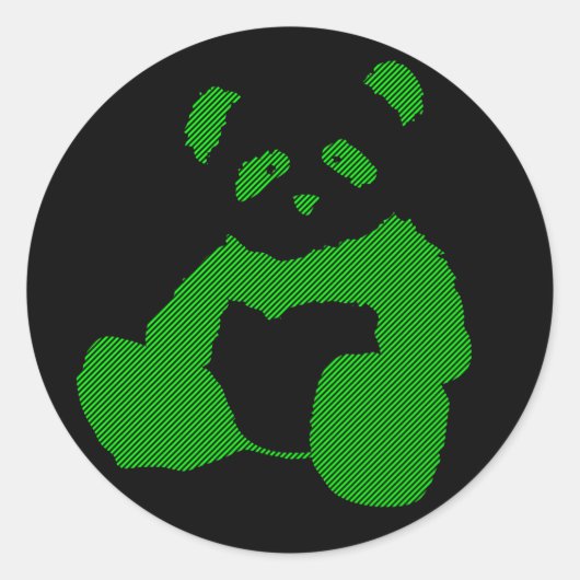 panda plush . ronde sticker (Voorkant)