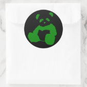 panda plush . ronde sticker (Tas)
