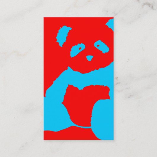 panda plush visitekaartje (Voorkant)