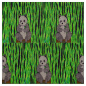 Panda - Polyester Poplin Stof (Swatch)