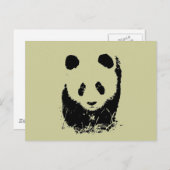 Panda Pop Art Briefkaart (Voorkant / Achterkant)