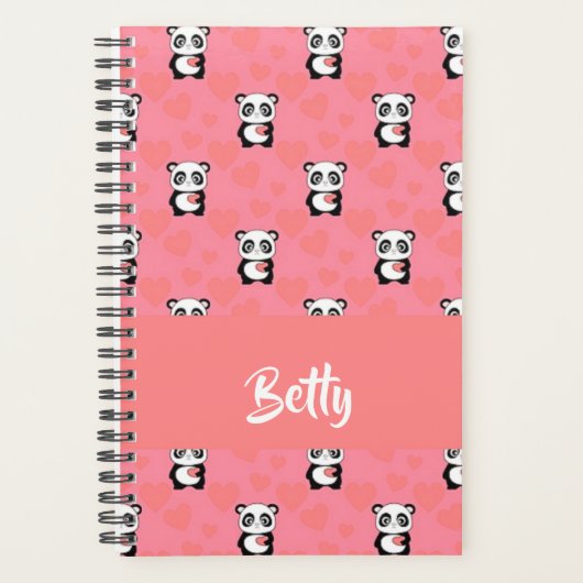 Panda porte l'amour motif rose (Devant)