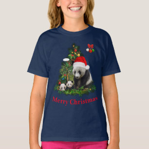 Panda porte le T-shirt de Noël