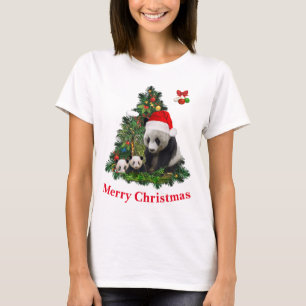 Panda porte le T-shirt de Noël