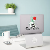 Panda-postvaksticker Sticker (Laptop op bureau)