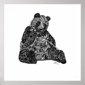 Panda Power Custom Art Print