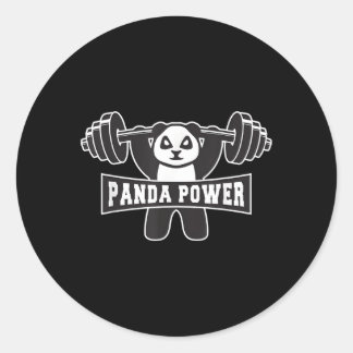 Panda Power Workout Panda Gym Ronde Sticker