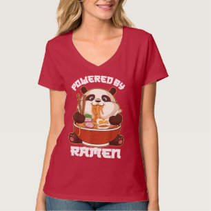 PANDA POWERED BY RAMEN Vet Panda Eating Ramen T-shirt
